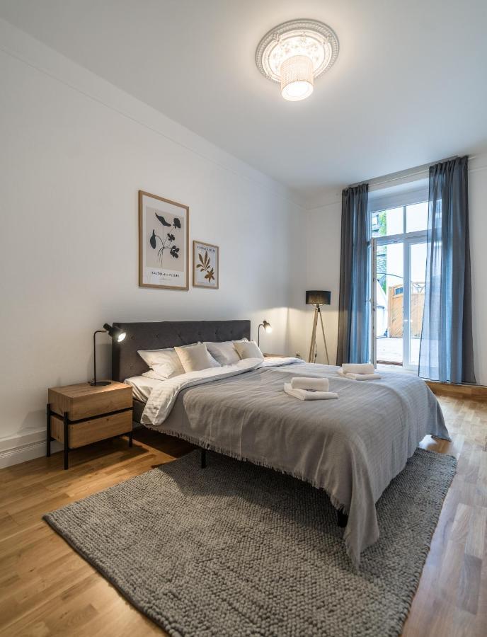 Hochwertige Altbauwohnung Im Modernen Stil In Wiesbaden - Kueche - Terrasse - Wlan - Zentral מראה חיצוני תמונה